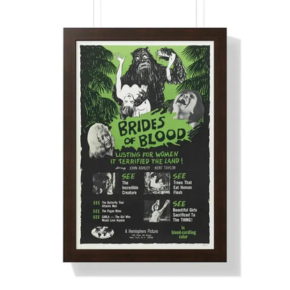 BRIDES OF BLOOD 1968 - Framed Movie Poster - The Sticker Space