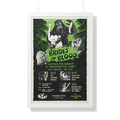 BRIDES OF BLOOD 1968 - Framed Movie Poster - The Sticker Space
