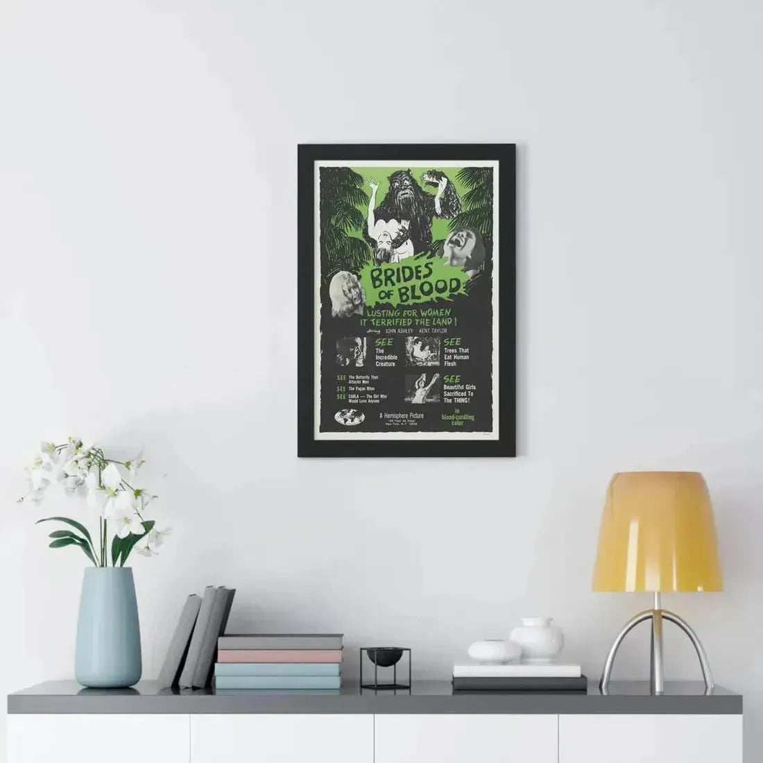 BRIDES OF BLOOD 1968 - Framed Movie Poster - The Sticker Space