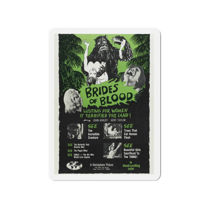 BRIDES OF BLOOD 1968 Movie Poster - Die-Cut Magnet-2" x 2"-The Sticker Space