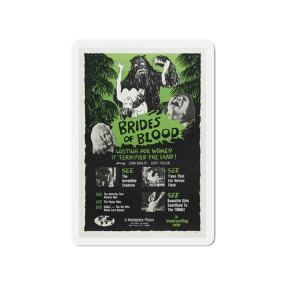 BRIDES OF BLOOD 1968 Movie Poster - Die-Cut Magnet-4" x 4"-The Sticker Space