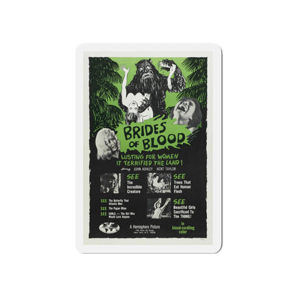 BRIDES OF BLOOD 1968 Movie Poster - Die-Cut Magnet-5" x 5"-The Sticker Space