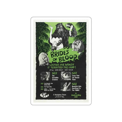 BRIDES OF BLOOD 1968 Movie Poster STICKER Vinyl Die-Cut Decal 6 Inch - The Sticker Space