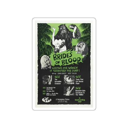 BRIDES OF BLOOD 1968 Movie Poster STICKER Vinyl Die-Cut Decal - The Sticker Space