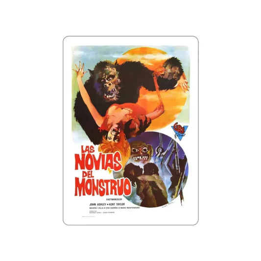 BRIDES OF BLOOD (2) 1968 Movie Poster STICKER Vinyl Die-Cut Decal 2 Inch - The Sticker Space