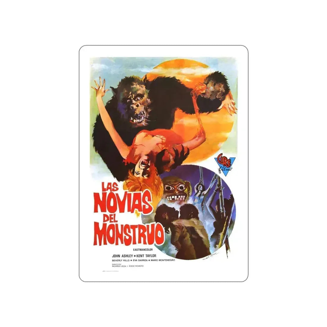 BRIDES OF BLOOD (2) 1968 Movie Poster STICKER Vinyl Die-Cut Decal 4 Inch - The Sticker Space