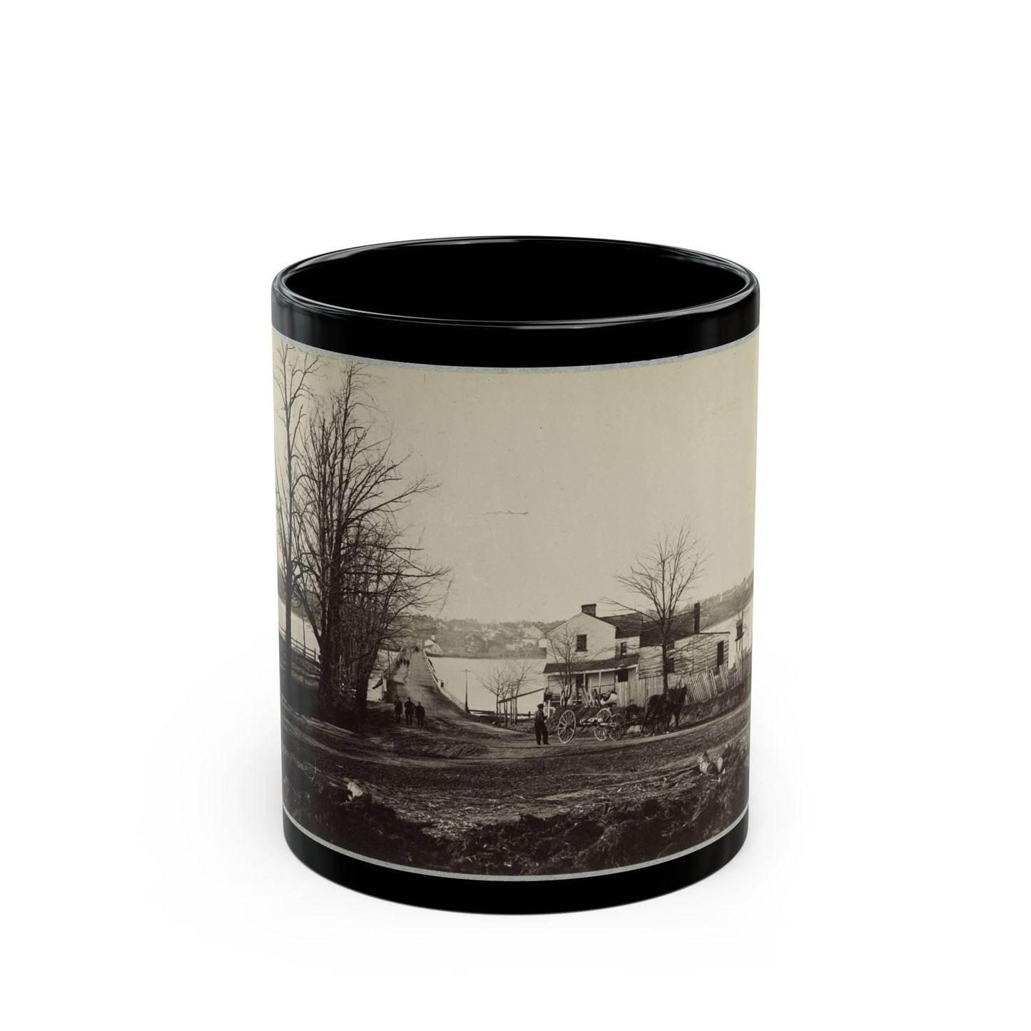 Bridge Across Eastern Branch Of Potomac River, Washington, D.C., April, 1865 (U.S. Civil War) Black Coffee Mug