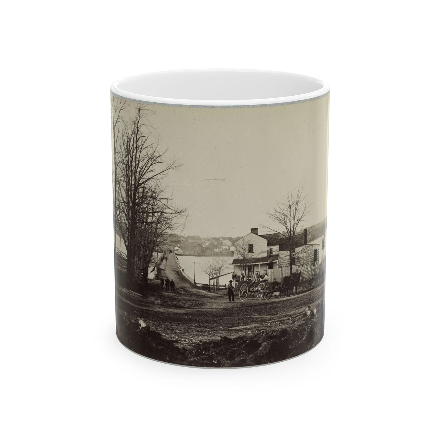 Bridge Across Eastern Branch Of Potomac River, Washington, D.C., April, 1865 (U.S. Civil War) White Coffee Mug