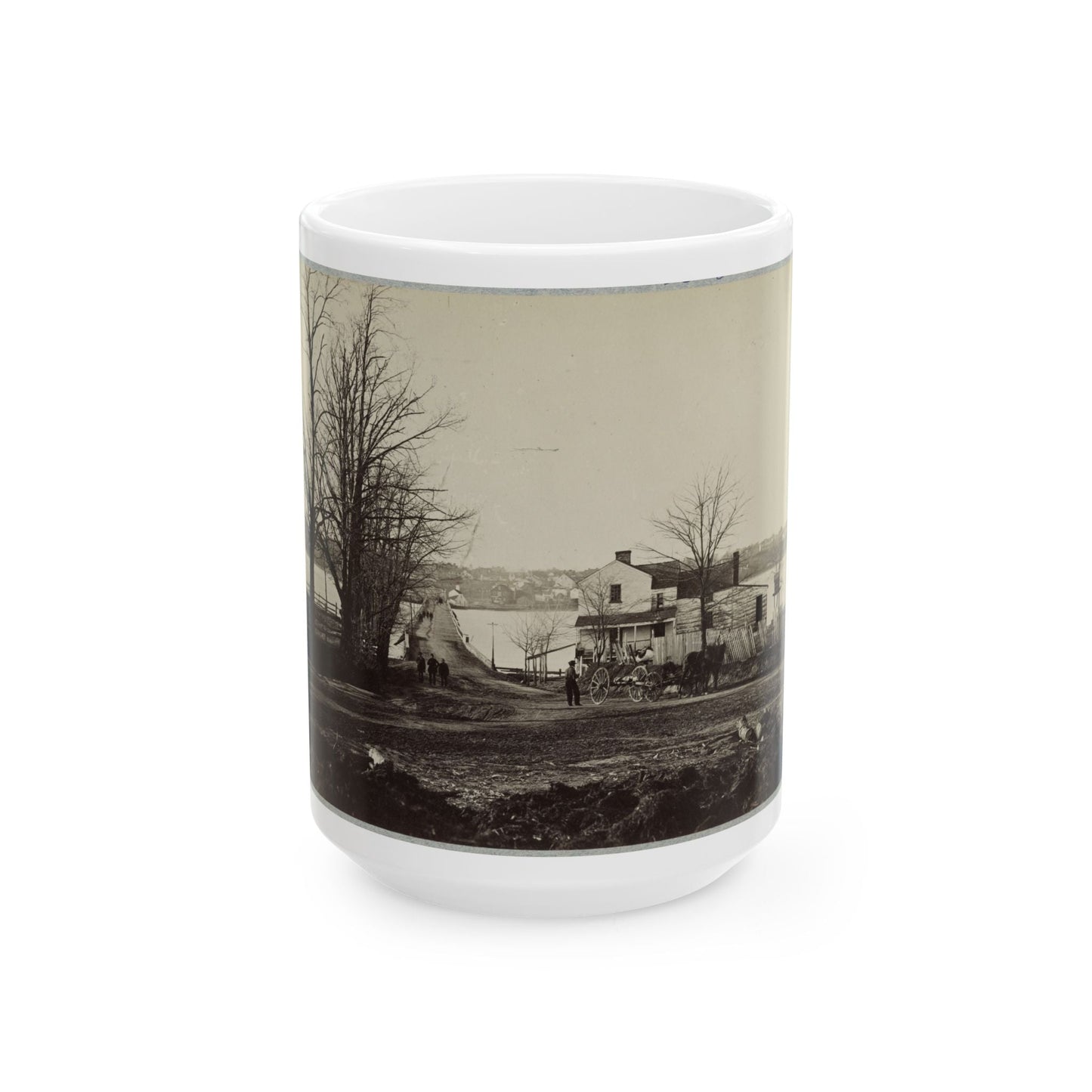 Bridge Across Eastern Branch Of Potomac River, Washington, D.C., April, 1865 (U.S. Civil War) White Coffee Mug