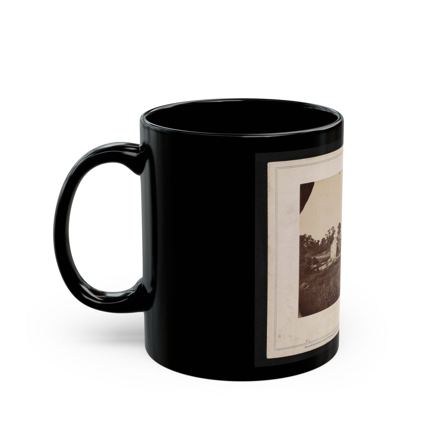 Bridge Across The Rappahannock, North View (U.S. Civil War) Black Coffee Mug