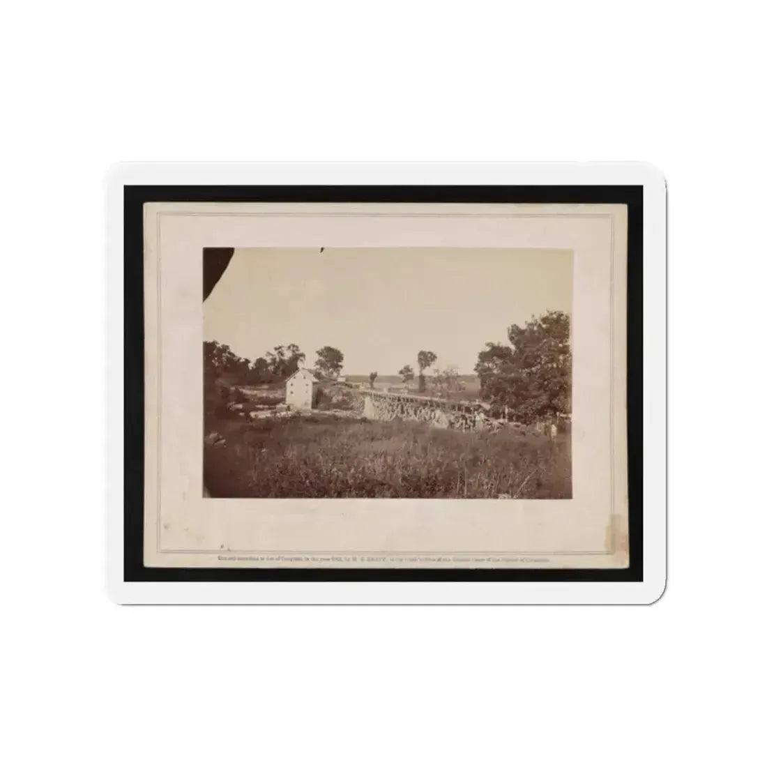 Bridge Across The Rappahannock, North View (U.S. Civil War) Refrigerator Magnet 2 Inch Die-Cut - The Sticker Space