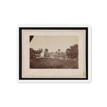 Bridge Across The Rappahannock, North View (U.S. Civil War) Refrigerator Magnet 3 Inch Die-Cut - The Sticker Space