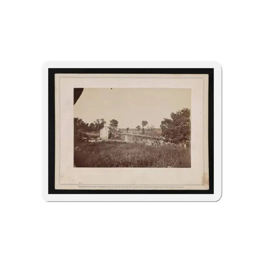 Bridge Across The Rappahannock, North View (U.S. Civil War) Refrigerator Magnet 4 Inch Die-Cut - The Sticker Space