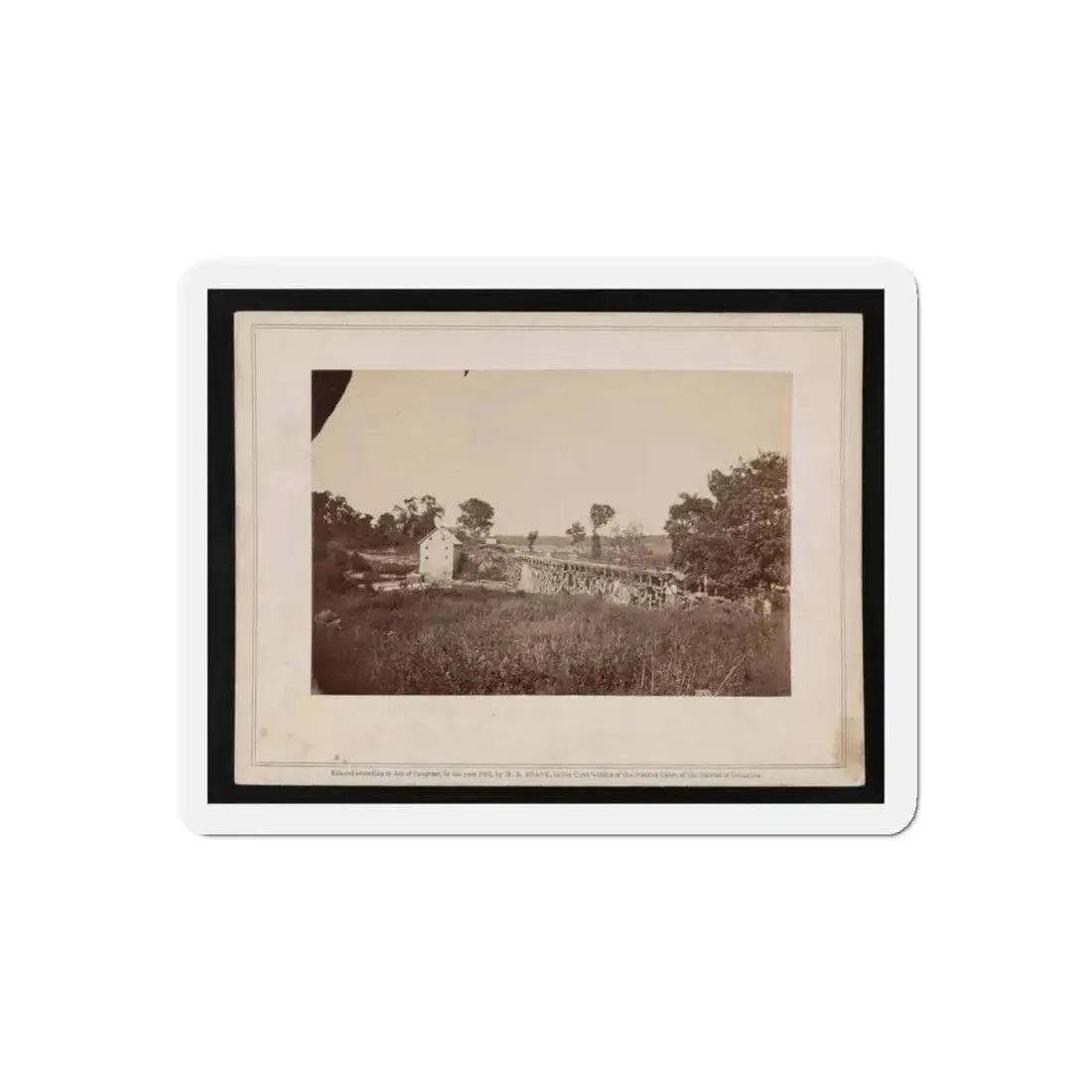 Bridge Across The Rappahannock, North View (U.S. Civil War) Refrigerator Magnet 5 Inch Die-Cut - The Sticker Space