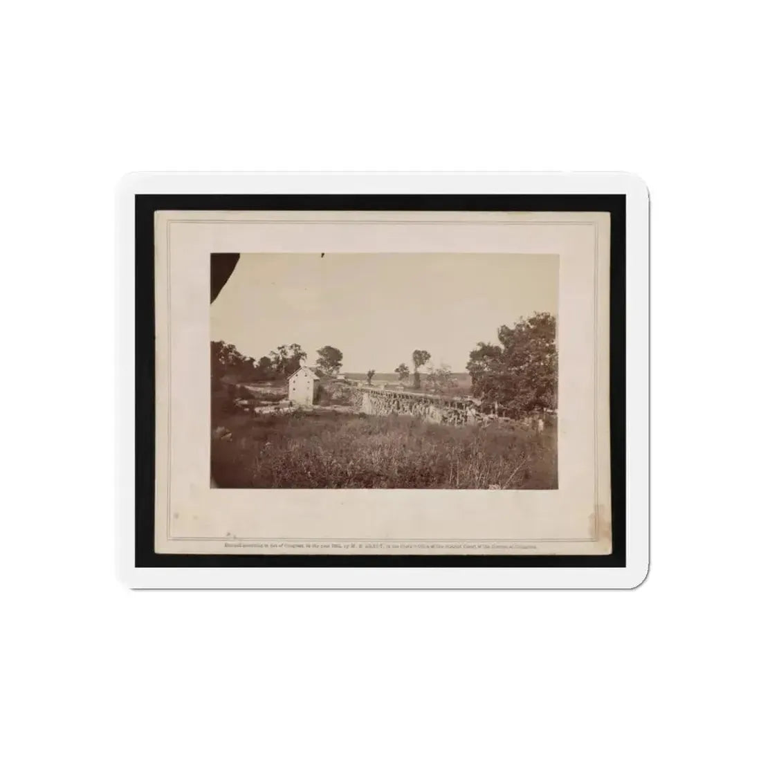 Bridge Across The Rappahannock, North View (U.S. Civil War) Refrigerator Magnet - The Sticker Space