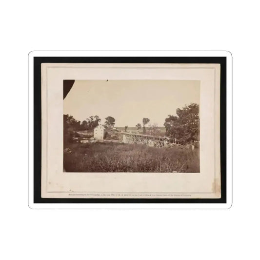 Bridge Across the Rappahannock, North View (U.S. Civil War) STICKER Vinyl Kiss-Cut Decal 2 Inch White - The Sticker Space