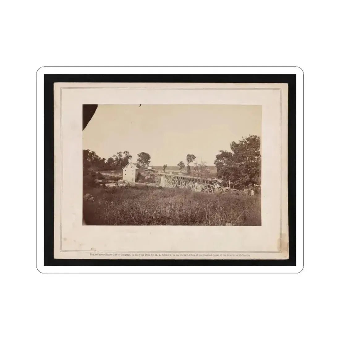 Bridge Across the Rappahannock, North View (U.S. Civil War) STICKER Vinyl Kiss-Cut Decal 6 Inch White - The Sticker Space