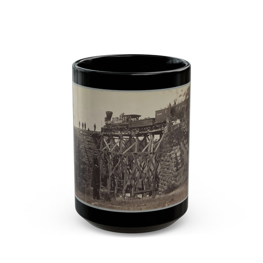 Bridge On Orange & Alexandria Railroad (U.S. Civil War) Black Coffee Mug-15oz-The Sticker Space