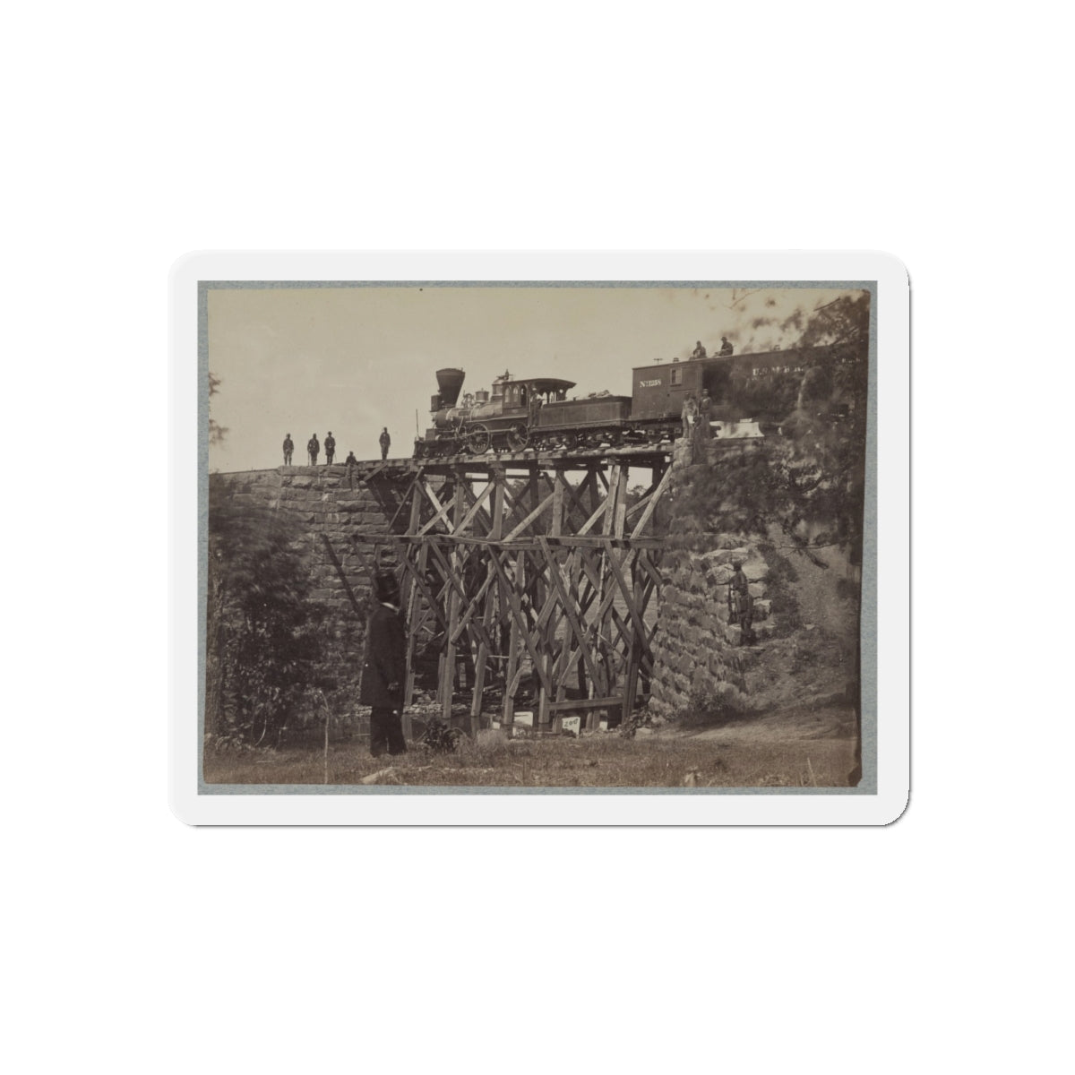 Bridge On Orange & Alexandria Railroad (U.S. Civil War) Refrigerator Magnet-4" x 4"-The Sticker Space