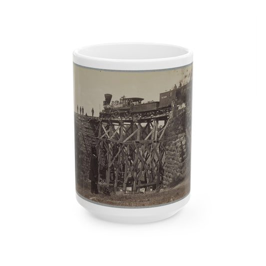 Bridge On Orange & Alexandria Railroad (U.S. Civil War) White Coffee Mug-15oz-The Sticker Space