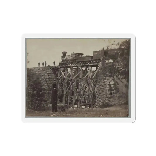 Bridge On Orange & Alexandria Railroad (U.S. Civil War) Refrigerator Magnet 2 Inch Die-Cut - The Sticker Space
