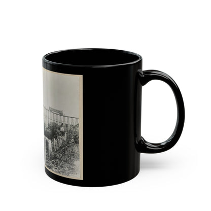 Bridge Over Running Water Creek Destroyed During The Civil War (U.S. Civil War) Black Coffee Mug-The Sticker Space