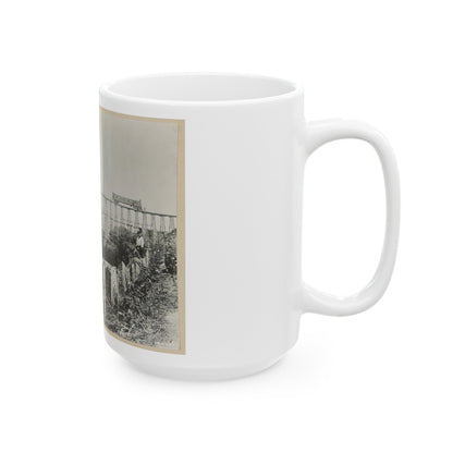 Bridge Over Running Water Creek Destroyed During The Civil War (U.S. Civil War) White Coffee Mug-The Sticker Space