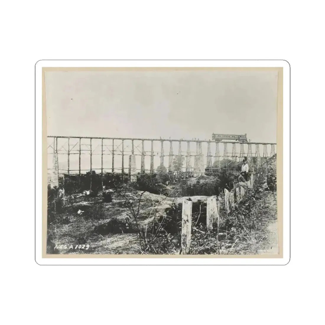 Bridge Over Running Water Creek Destroyed During the Civil War (U.S. Civil War) STICKER Vinyl Kiss-Cut Decal 3 Inch White - The Sticker Space