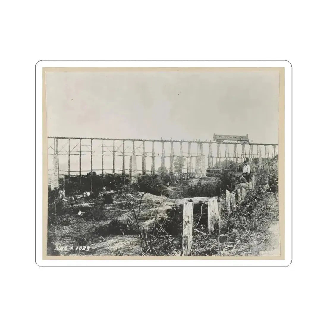 Bridge Over Running Water Creek Destroyed During the Civil War (U.S. Civil War) STICKER Vinyl Kiss-Cut Decal 4 Inch White - The Sticker Space