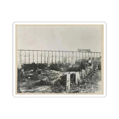 Bridge Over Running Water Creek Destroyed During the Civil War (U.S. Civil War) STICKER Vinyl Kiss-Cut Decal 4 Inch White - The Sticker Space