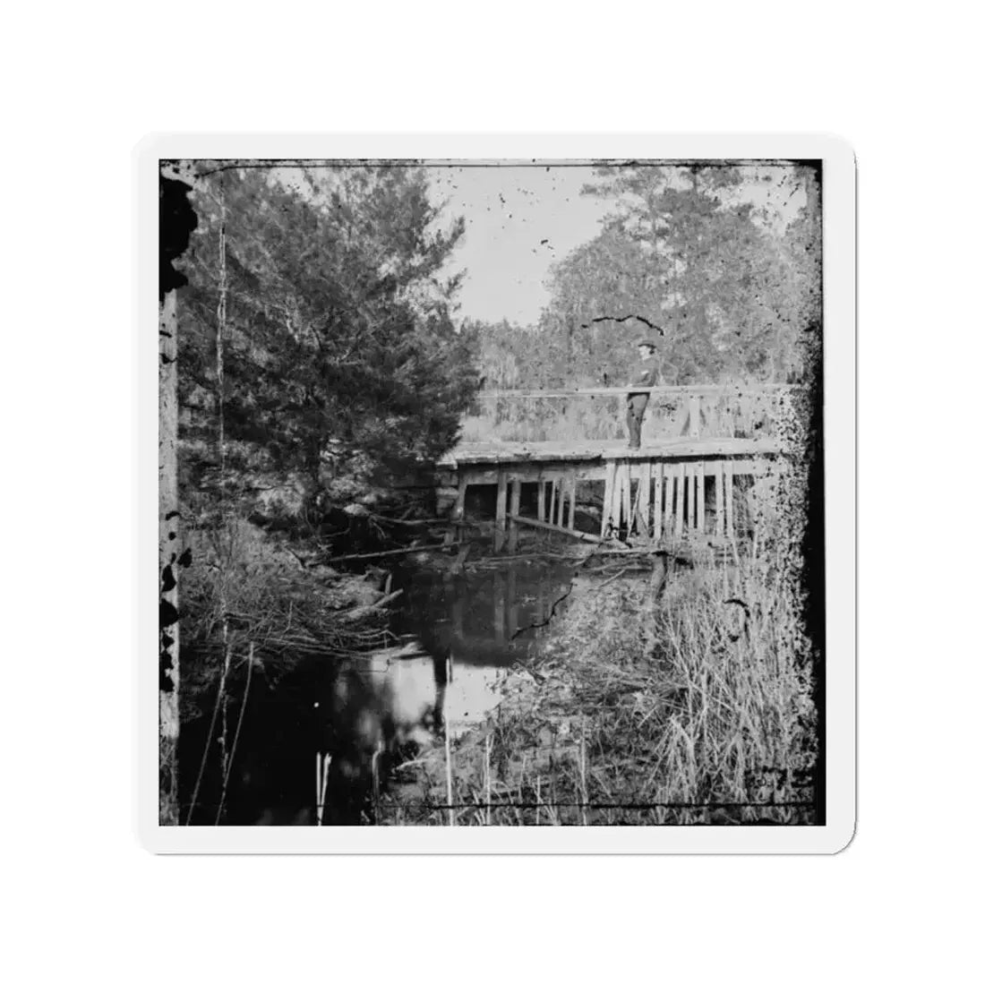 Bridge (U.S. Civil War) Refrigerator Magnet 2" x 2" Die-Cut 1 pc - The Sticker Space