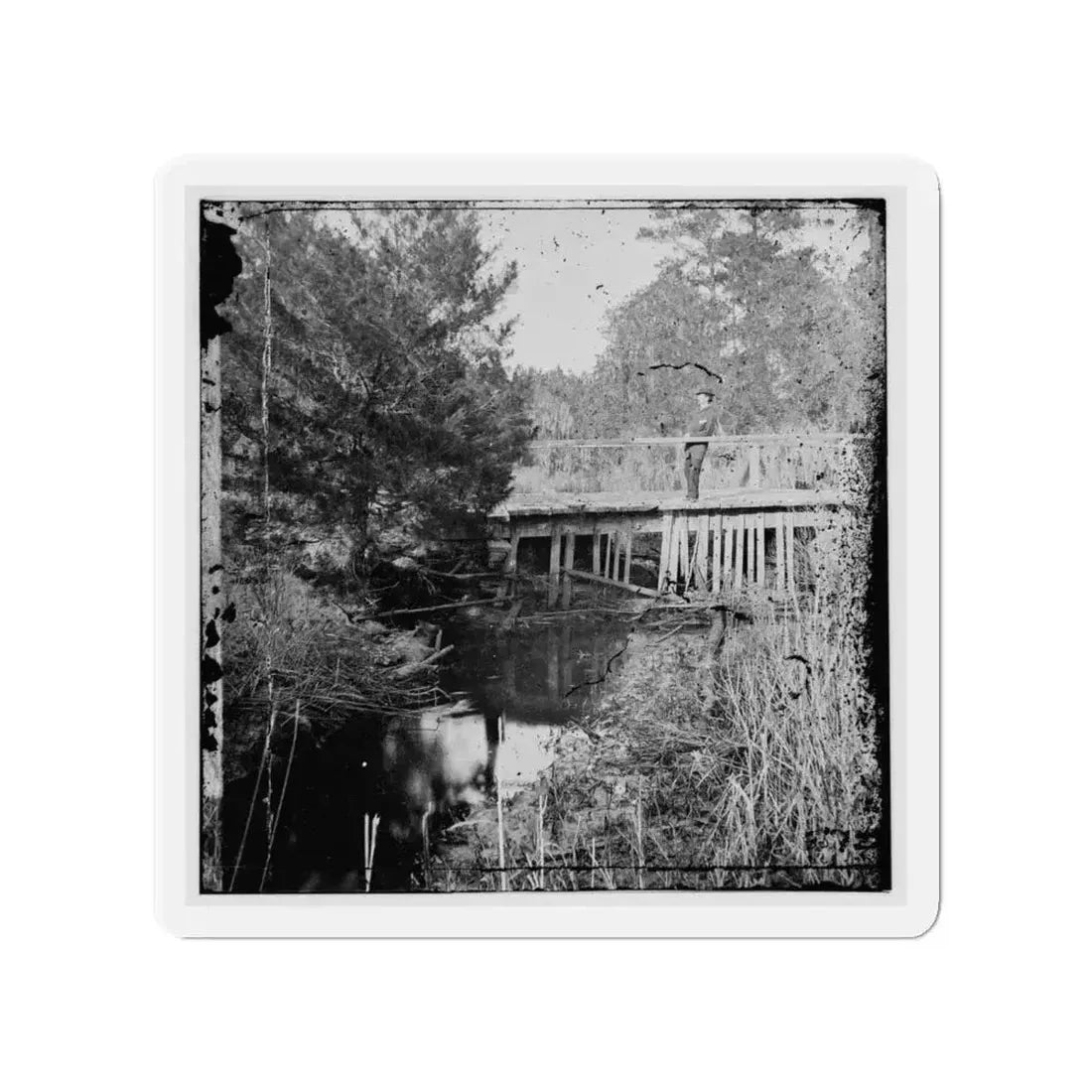 Bridge (U.S. Civil War) Refrigerator Magnet 4" x 4" Die-Cut 1 pc - The Sticker Space