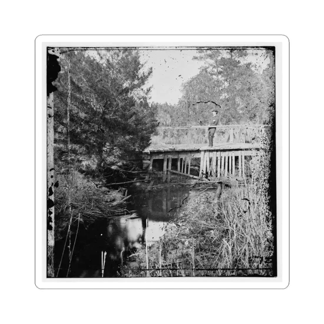Bridge (U.S. Civil War) STICKER Vinyl Kiss-Cut Decal 3 Inch White - The Sticker Space