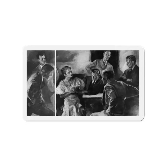 Bridge Widow (2), Ladies' Home Journal, September 1934 (Magazine Illustration) Refrigerator Magnet 2 Inch Die-Cut - The Sticker Space