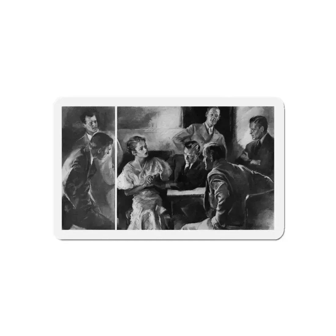 Bridge Widow (2), Ladies' Home Journal, September 1934 (Magazine Illustration) Refrigerator Magnet 4 Inch Die-Cut - The Sticker Space