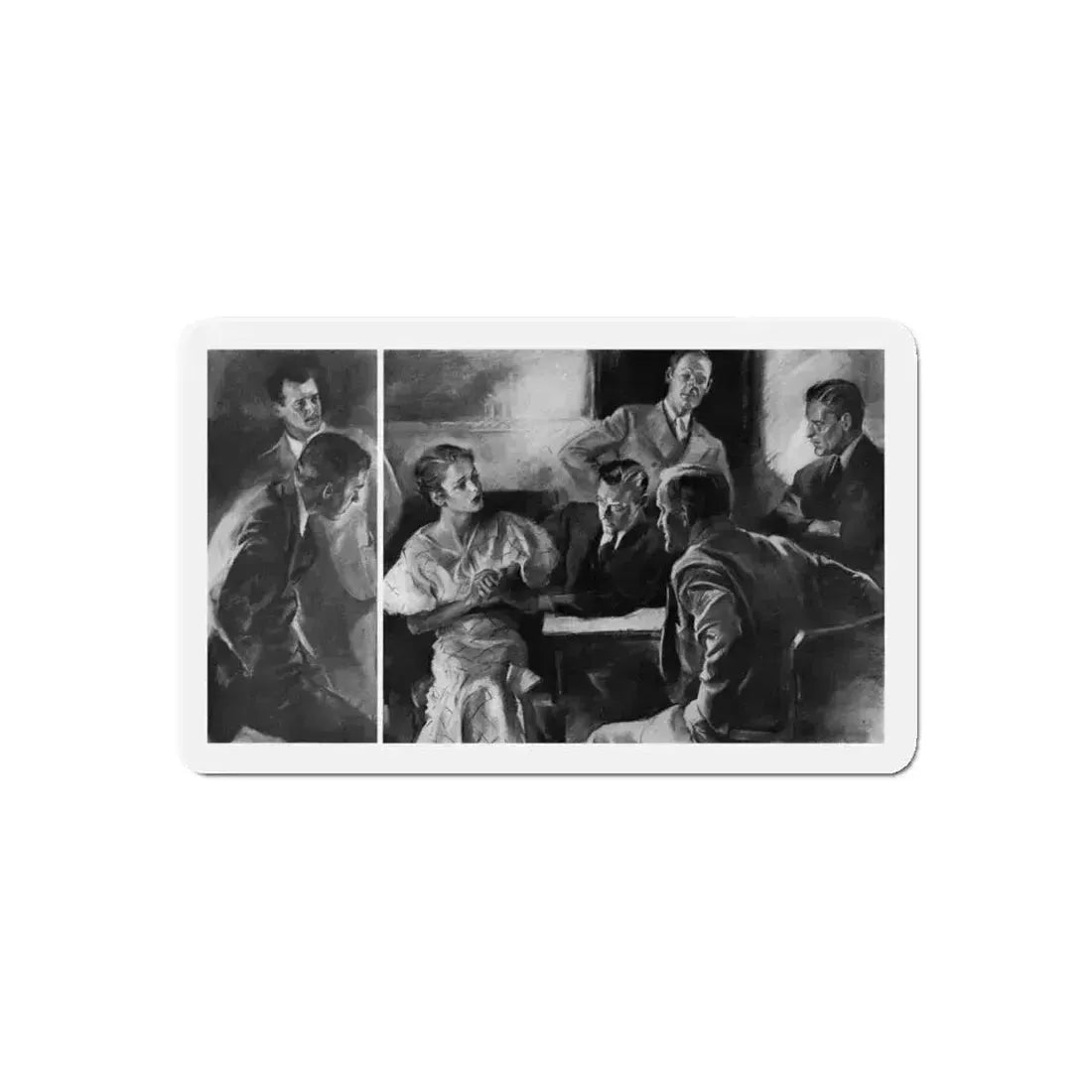 Bridge Widow (2), Ladies' Home Journal, September 1934 (Magazine Illustration) Refrigerator Magnet 5 Inch Die-Cut - The Sticker Space