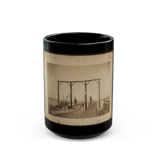 Bridges By Means Of Which Cars Are Loaded Upon Or Unloaded From Arks Or Barges (U.S. Civil War) Black Coffee Mug