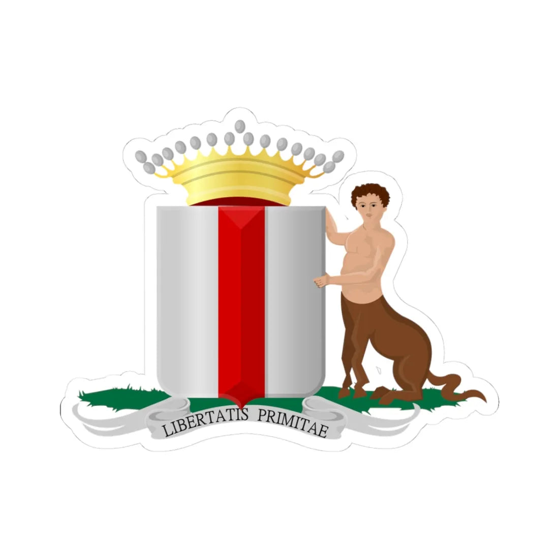 Brielle wapen (Netherlands) (Coat of Arms) STICKER Vinyl Kiss-Cut Decal 3 Inch White - The Sticker Space