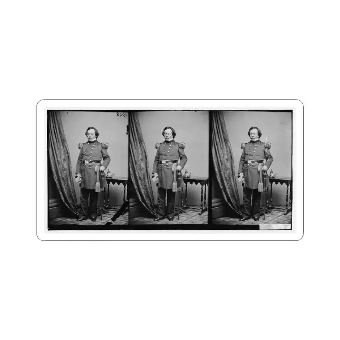 Brig. Gen. B.L.E. Bonneville (U.S. Civil War) STICKER Vinyl Kiss-Cut Decal 3 Inch White - The Sticker Space