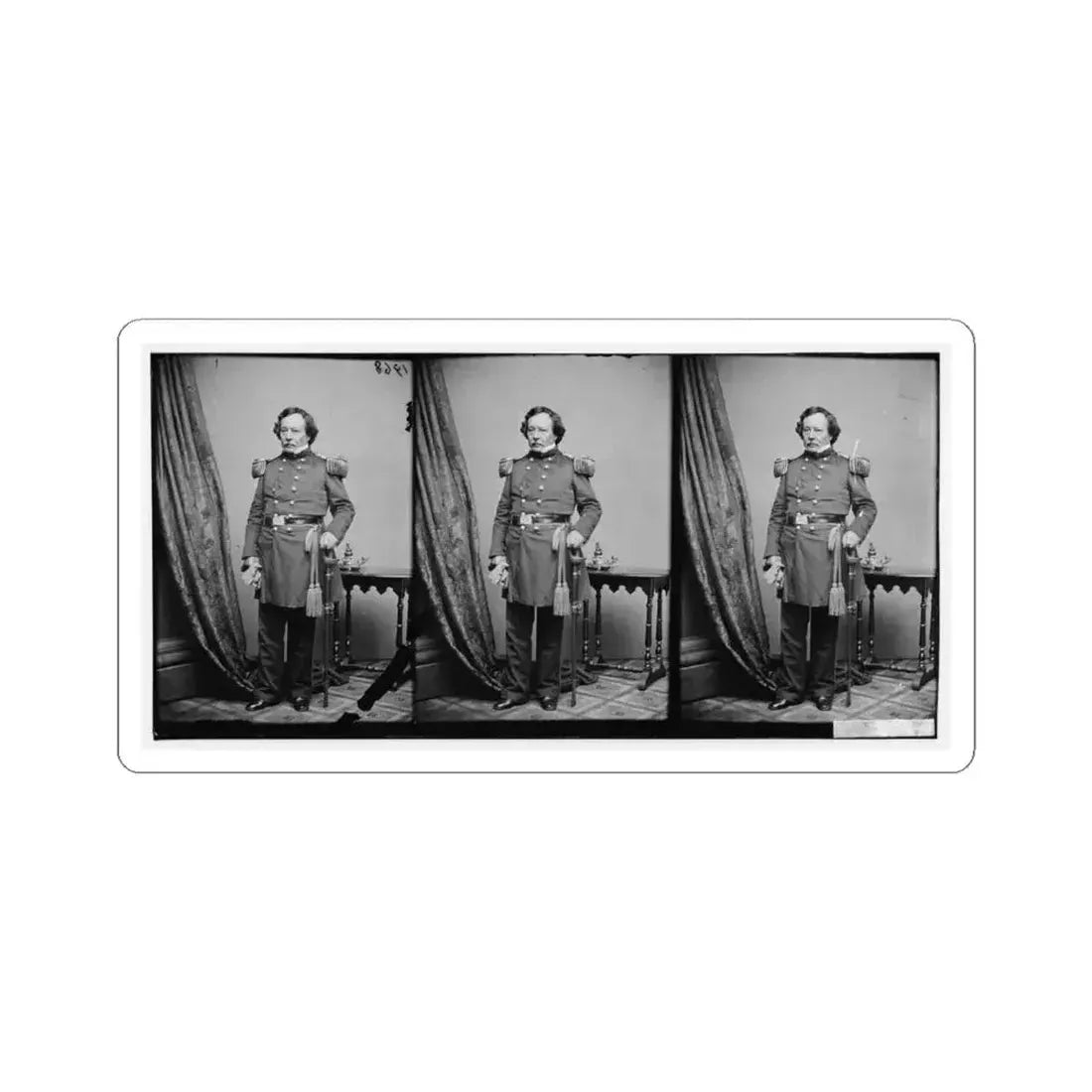 Brig. Gen. B.L.E. Bonneville (U.S. Civil War) STICKER Vinyl Kiss-Cut Decal 4 Inch White - The Sticker Space