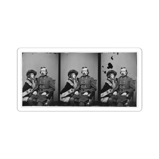 Brig. Gen. Charles P. Stone, & Daughter Hettie (U.S. Civil War) STICKER Vinyl Kiss-Cut Decal 2 Inch White - The Sticker Space