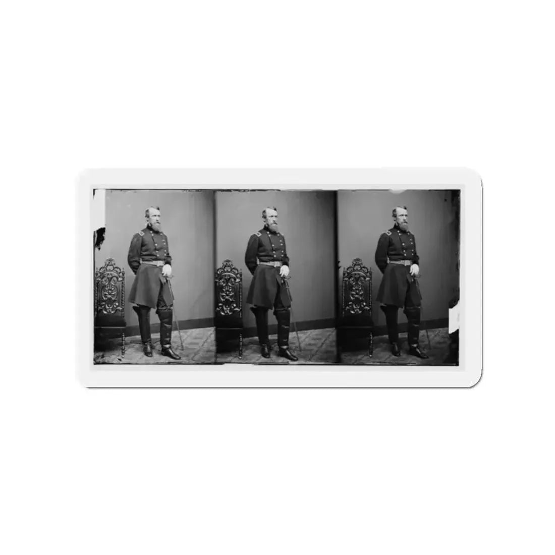 Brig. Gen. David B. Birney (U.S. Civil War) Refrigerator Magnet 2 Inch Die-Cut - The Sticker Space