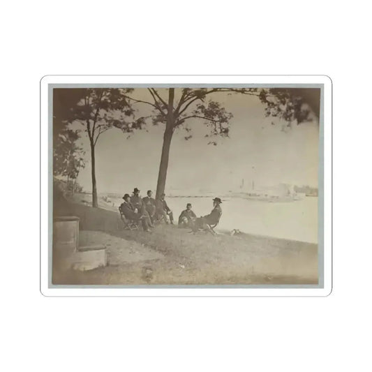 Brig. Gen. J. J. Abercrombie and Staff (U.S. Civil War) STICKER Vinyl Kiss-Cut Decal 2 Inch White - The Sticker Space