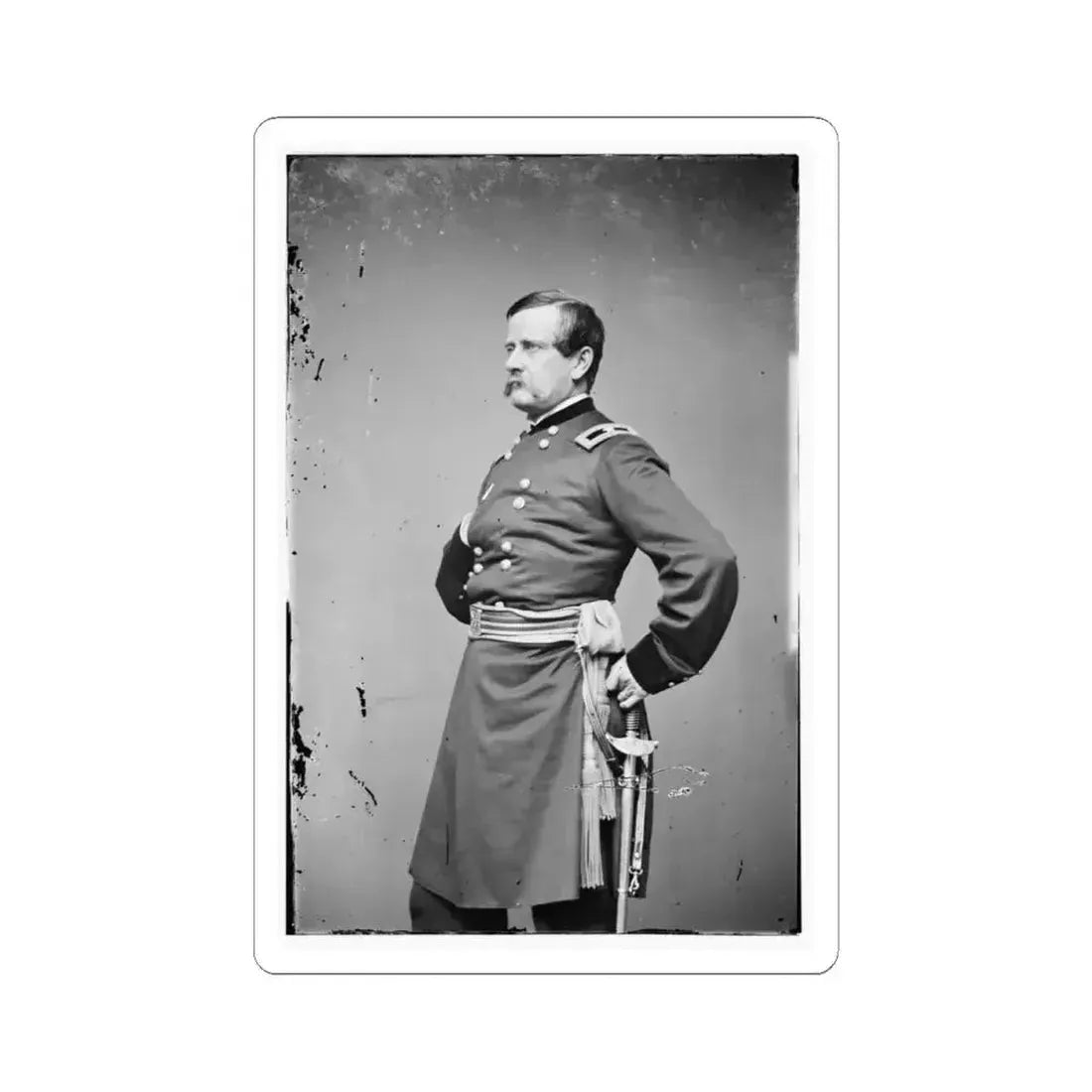 Brig. Gen. J.H. Van Allen (U.S. Civil War) STICKER Vinyl Kiss-Cut Decal 4 Inch White - The Sticker Space