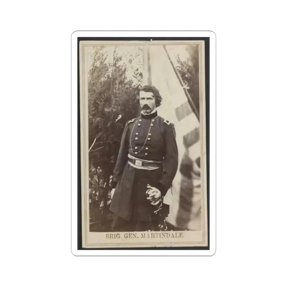 Brig. Gen. Martindale (U.S. Civil War) STICKER Vinyl Kiss-Cut Decal 2 Inch White - The Sticker Space