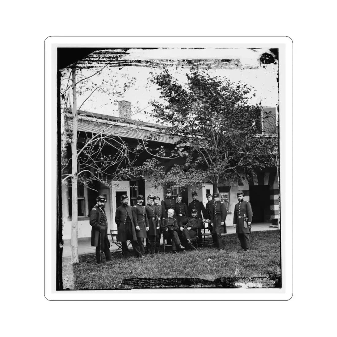 Brig. Gen. Mathew Martin  Burke & Staff. (U.S. Civil War) STICKER Vinyl Kiss-Cut Decal 3 Inch White - The Sticker Space