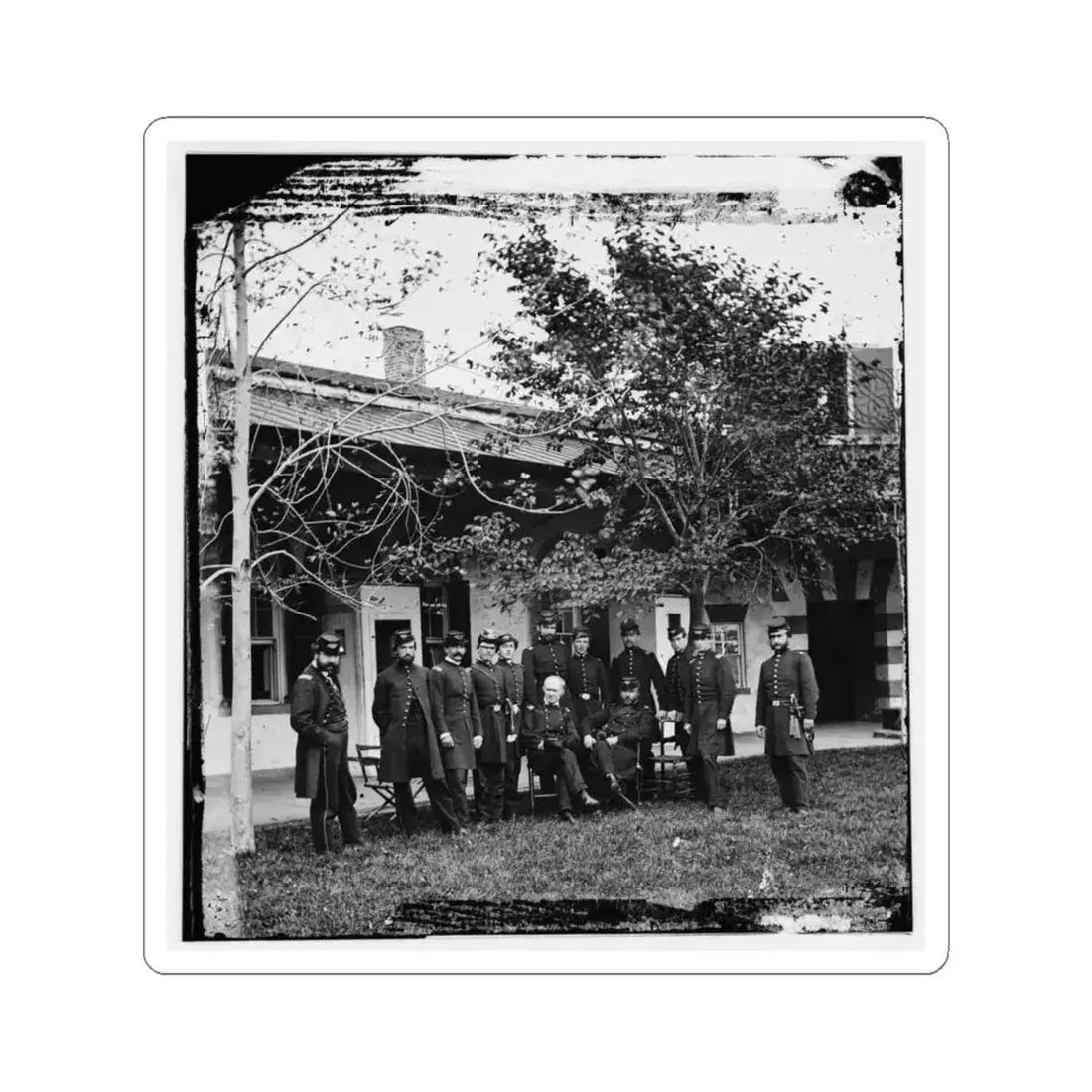 Brig. Gen. Mathew Martin  Burke & Staff. (U.S. Civil War) STICKER Vinyl Kiss-Cut Decal 6 Inch White - The Sticker Space