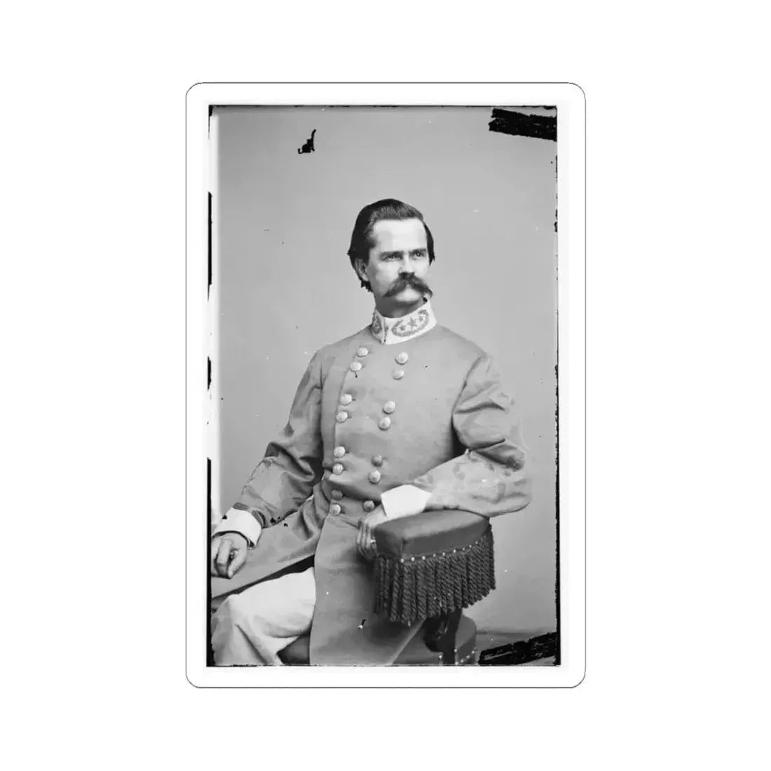 Brig. Gen. Richard L.T. Beale 001 (U.S. Civil War) STICKER Vinyl Kiss-Cut Decal 3 Inch White - The Sticker Space