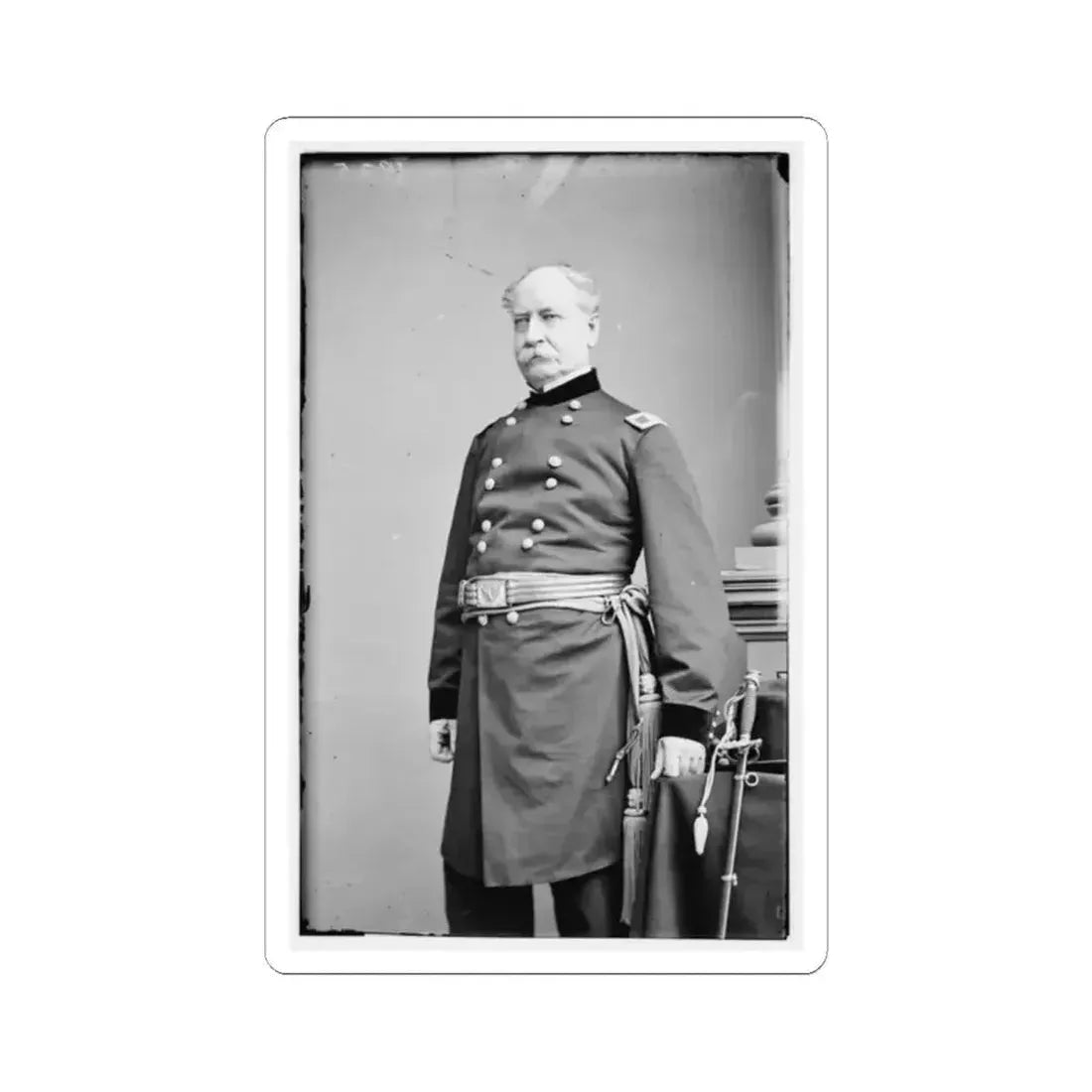 Brig. Gen. Richard S. Satterlee 001 (U.S. Civil War) STICKER Vinyl Kiss-Cut Decal 2 Inch White - The Sticker Space