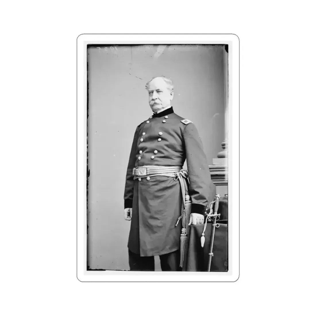 Brig. Gen. Richard S. Satterlee 001 (U.S. Civil War) STICKER Vinyl Kiss-Cut Decal 3 Inch White - The Sticker Space